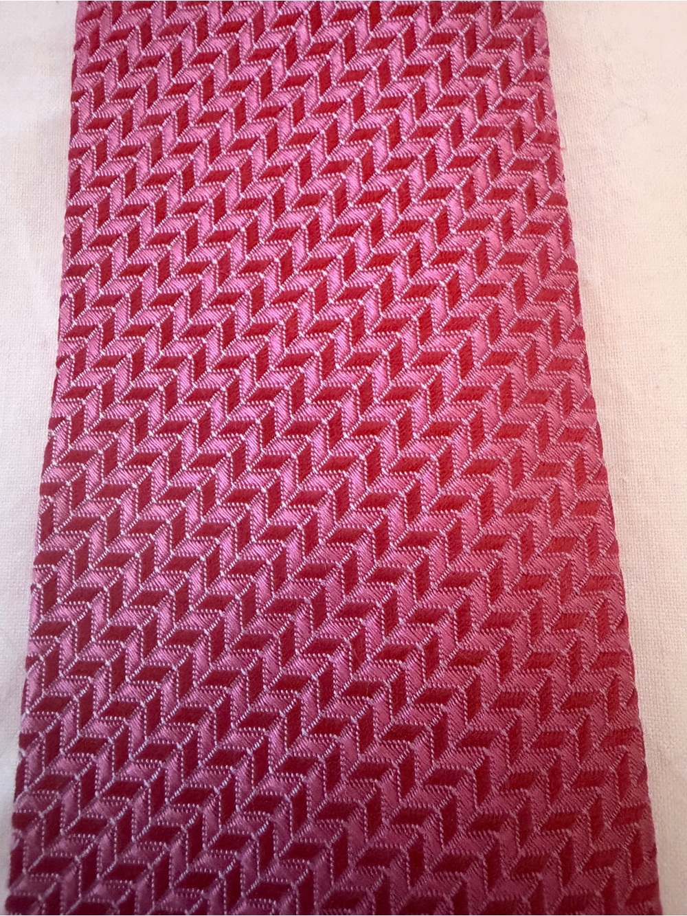 Salvatore Ferragamo Woven Raspberry Pink Silk Tie